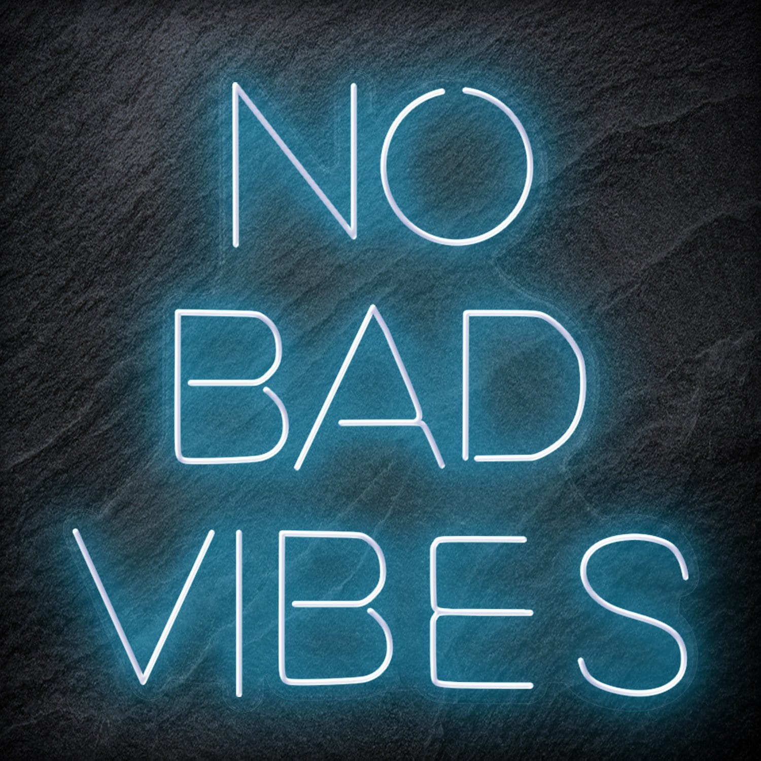 "No Bad Vibes" LED Neon Schriftzug Sign - NEONEVERGLOW