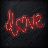 " Love Herz" LED Neon Schriftzug - NEONEVERGLOW