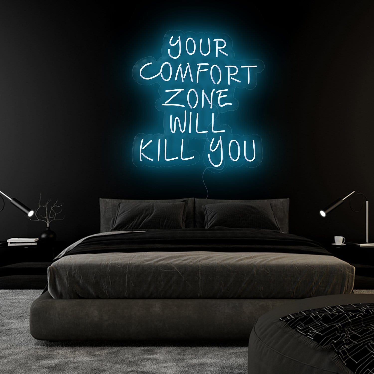 "Your Comfort Zone Will Kill You"  LED Neonschild Sign Schriftzug - NEONEVERGLOW