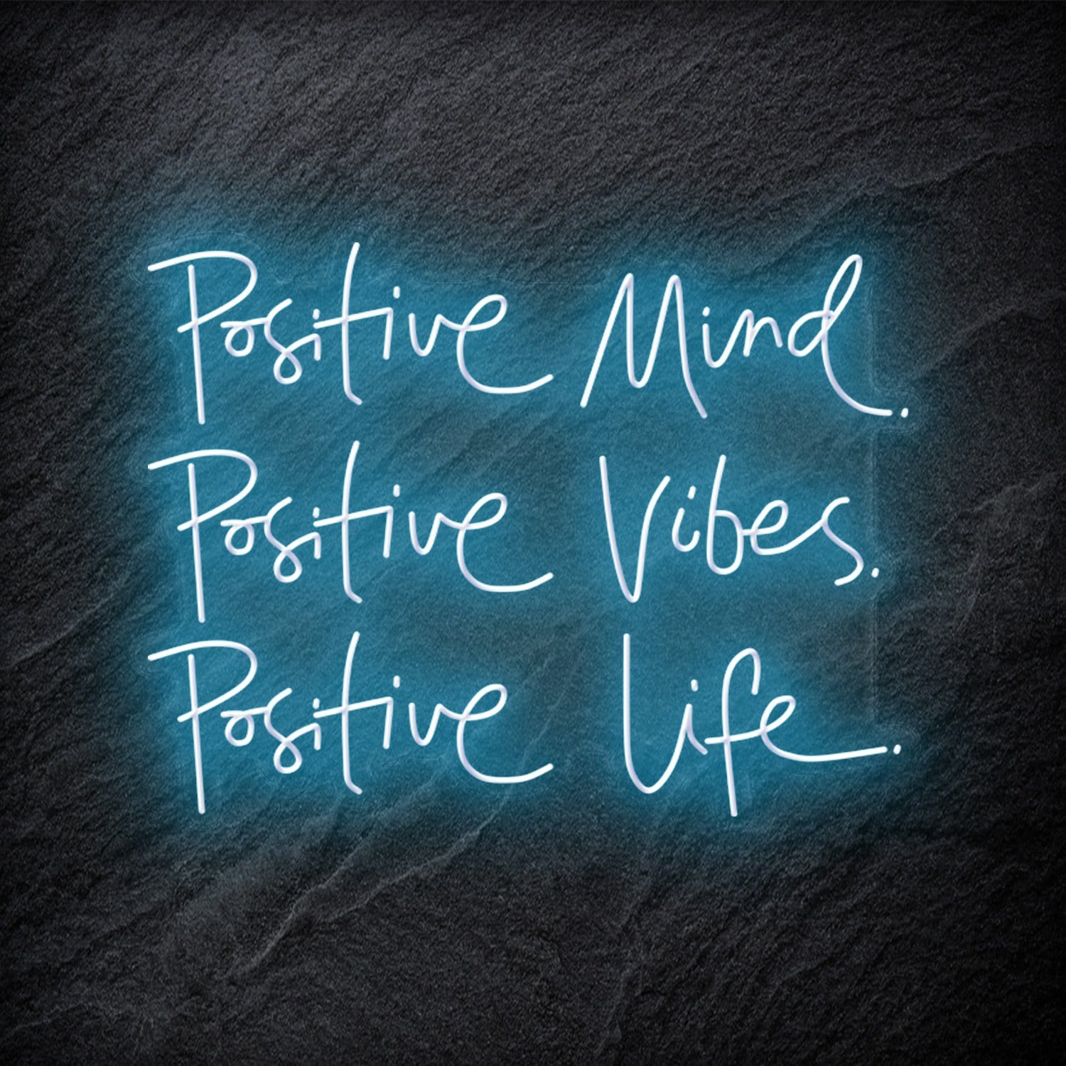 "Positive Mind Posiitve Vibes" LED Neon Schriftzug - NEONEVERGLOW