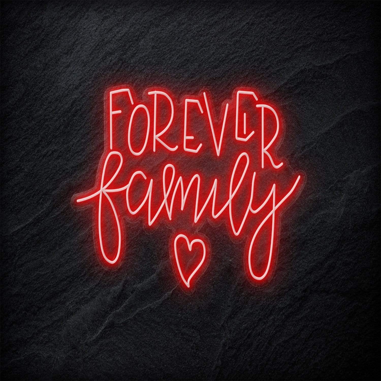 "Forever Family" LED Neonschild - NEONEVERGLOW
