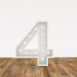 LED 3D Leuchtbuchstabe  " 4 " - NEONEVERGLOW