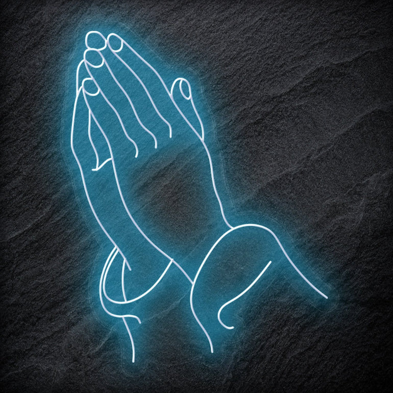 " Glaube Hoffnung Beten " LED Neonschild Sign - NEONEVERGLOW