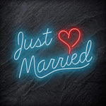 "Just Married" LED Neon Schriftzug - NEONEVERGLOW