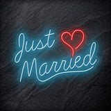 "Just Married" LED Neon Schriftzug - NEONEVERGLOW