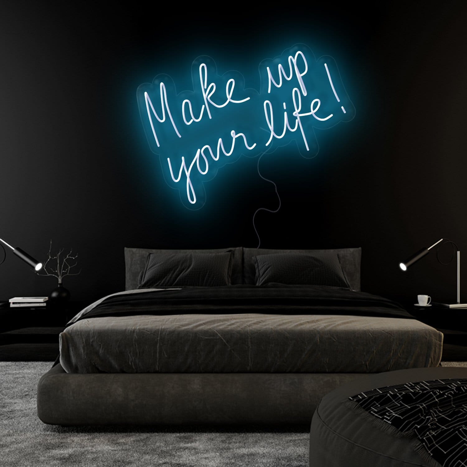 "Make Up Your Life" LED Neonschild Sign Schriftzug - NEONEVERGLOW