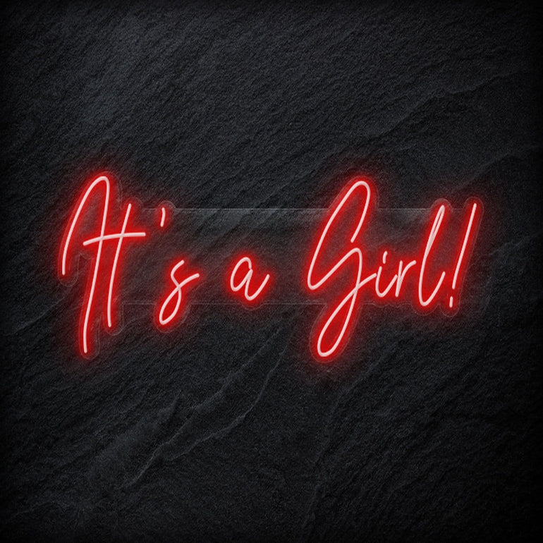 "Its a Girl" LED Neon Sign Schriftzug - NEONEVERGLOW
