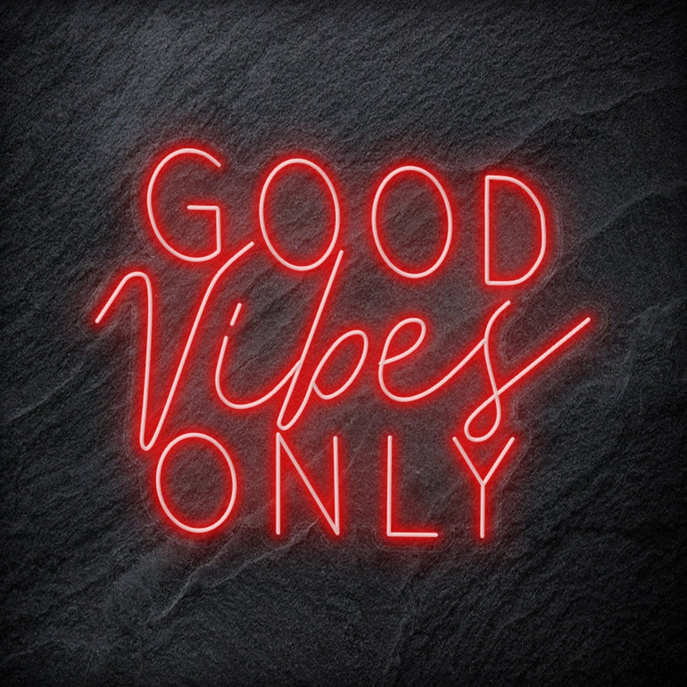 "Good Vibes Only" LED Neon Schriftzug Sign - NEONEVERGLOW
