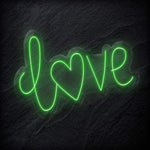 " Love Herz" LED Neon Schriftzug - NEONEVERGLOW