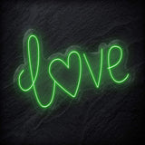 " Love Herz" LED Neon Schriftzug - NEONEVERGLOW