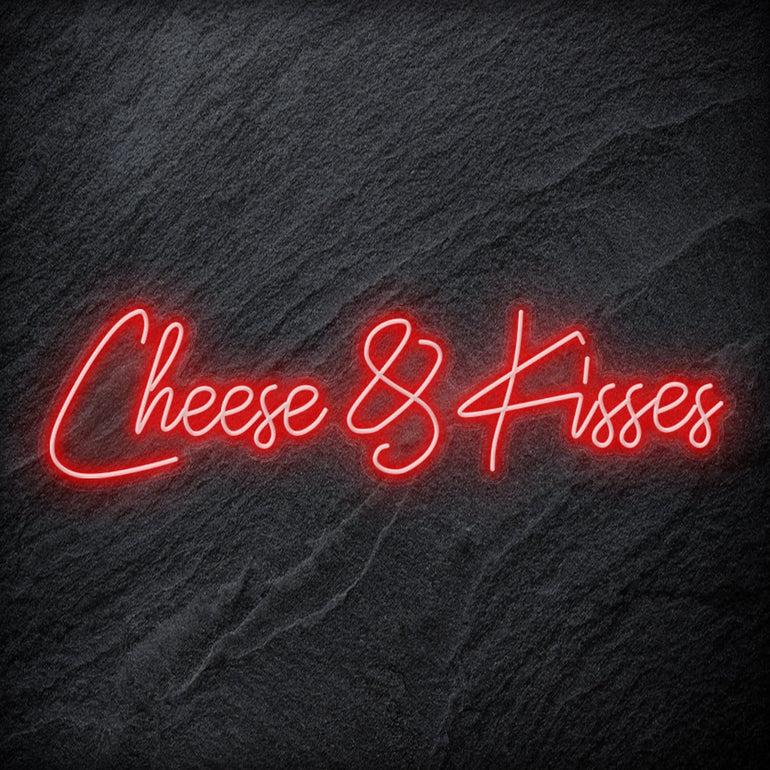 " Cheese & Kisses" LED Neon Schriftzug - NEONEVERGLOW