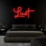 "Lust" LED Neonschild Sign Schriftzug - NEONEVERGLOW
