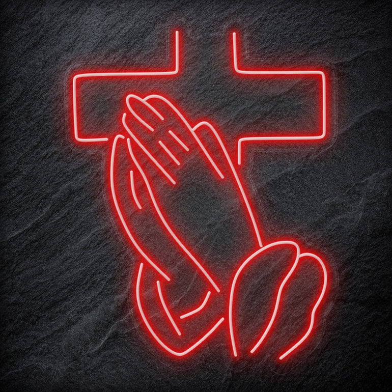 "Pray" LED Neonschild Sign Schriftzug - NEONEVERGLOW