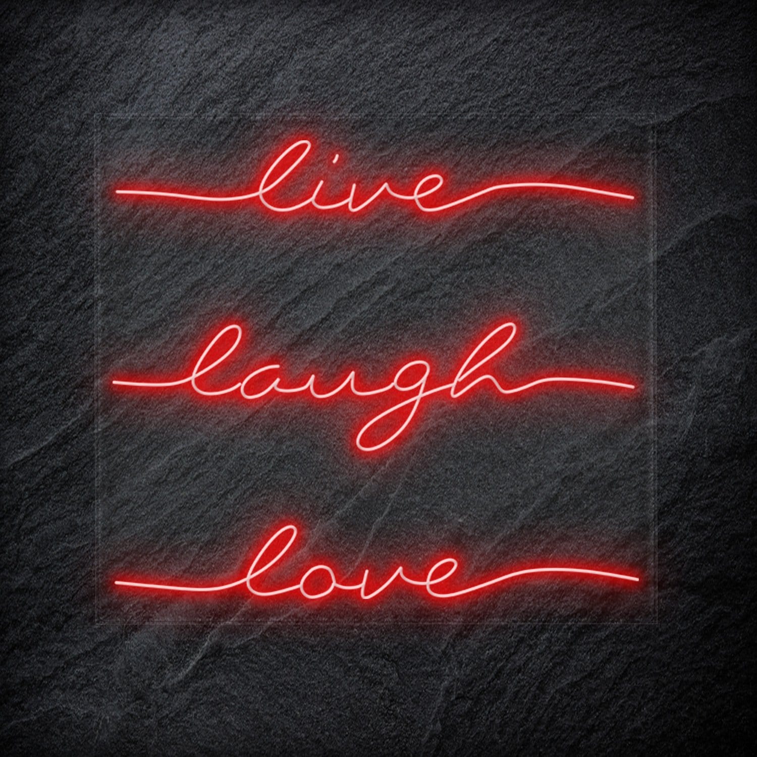 "Live Laugh Love" LED Neon Schriftzug - NEONEVERGLOW