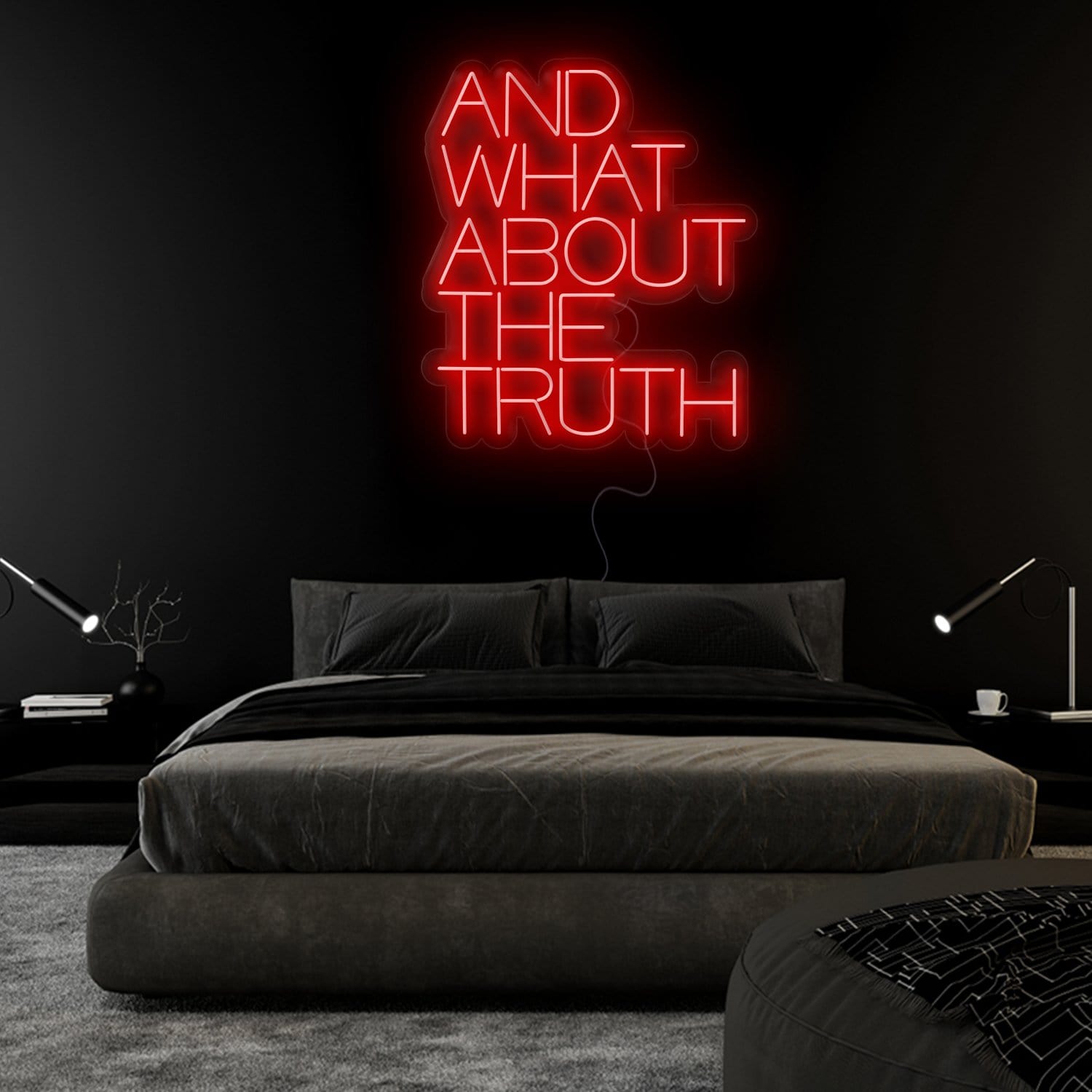 "And What About The Truth" LED Neonschild Sign Schriftzug - NEONEVERGLOW