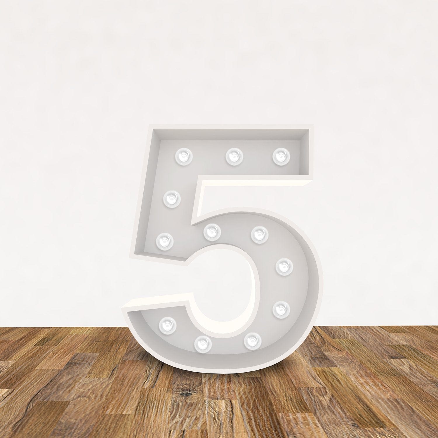 LED 3D Leuchtbuchstabe  " 5 " - NEONEVERGLOW