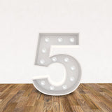LED 3D Leuchtbuchstabe  " 5 " - NEONEVERGLOW