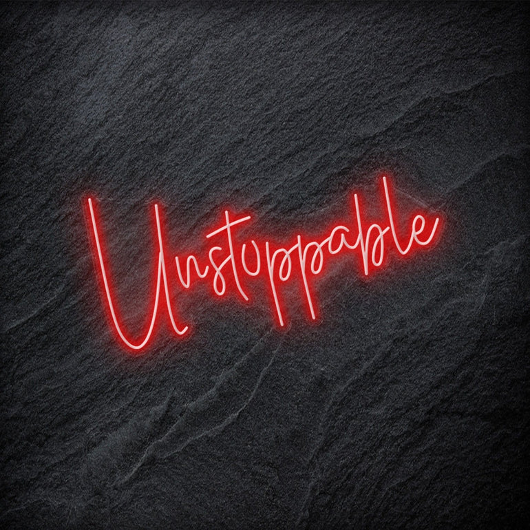 "Unstoppable" LED Neon Schriftzug - NEONEVERGLOW
