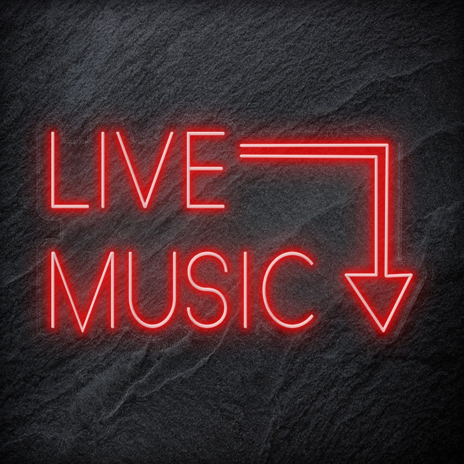 "Live Music" LED Neonschild Sign Schriftzug - NEONEVERGLOW