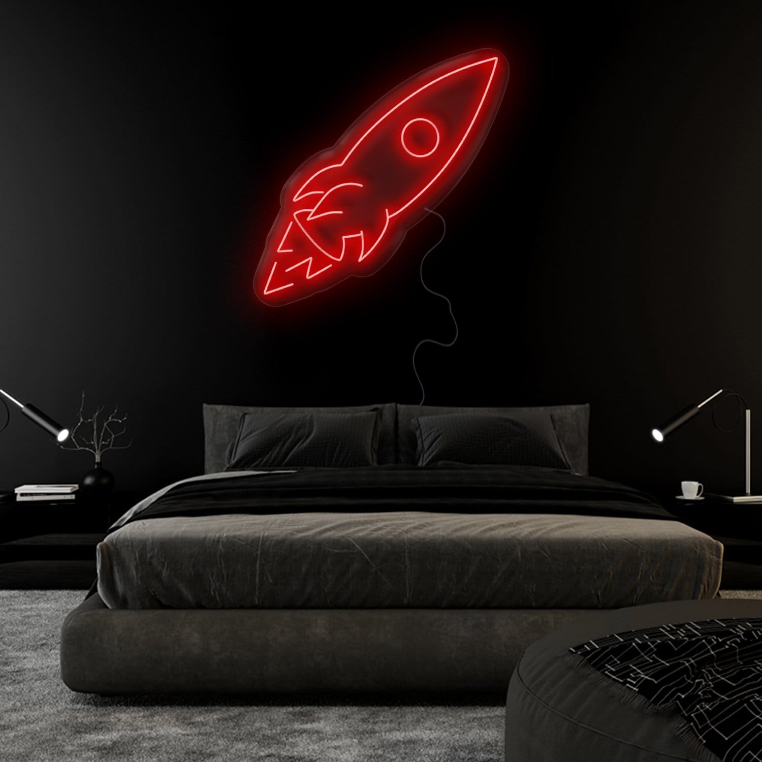 "Rakete" LED Neonschild Sign - NEONEVERGLOW
