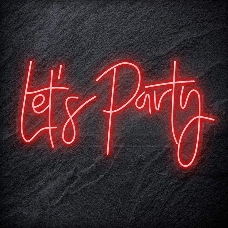 "Let´s Party " LED Neon Schriftzug - NEONEVERGLOW