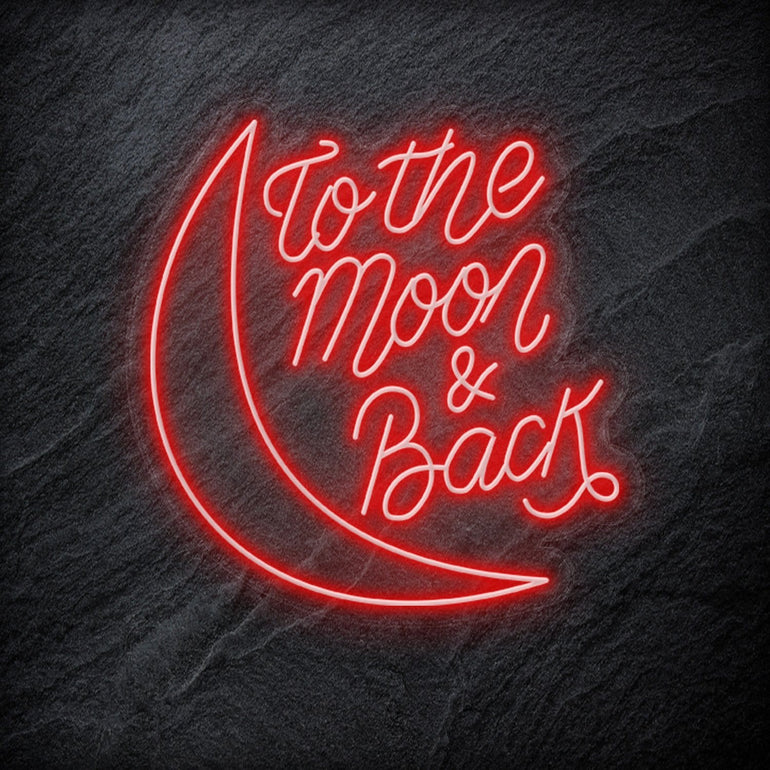 "To The Moon And Back" LED Neonschild - NEONEVERGLOW