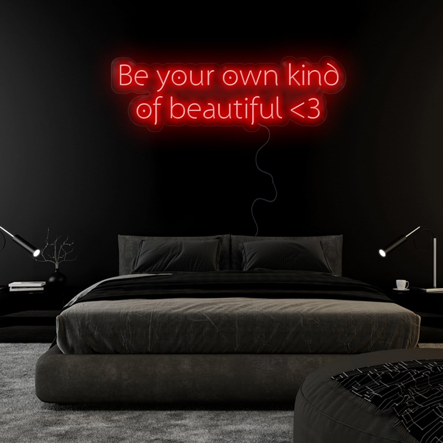 "Be Your Own Kind Of Beautiful" LED Neon Sign Schriftzug - NEONEVERGLOW