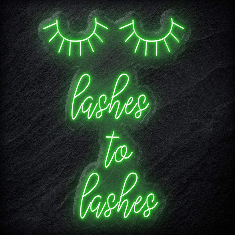 "Lashes to Lashes" LED Neonschild Sign - NEONEVERGLOW