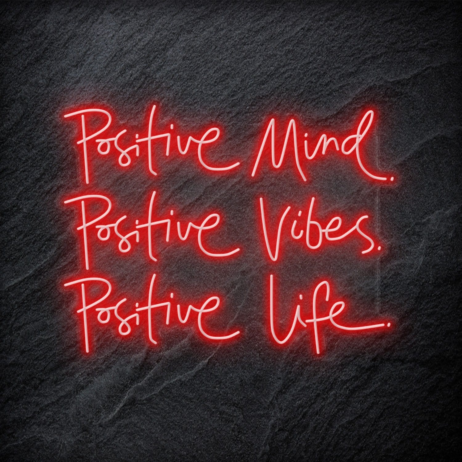 "Positive Mind Posiitve Vibes" LED Neon Schriftzug - NEONEVERGLOW