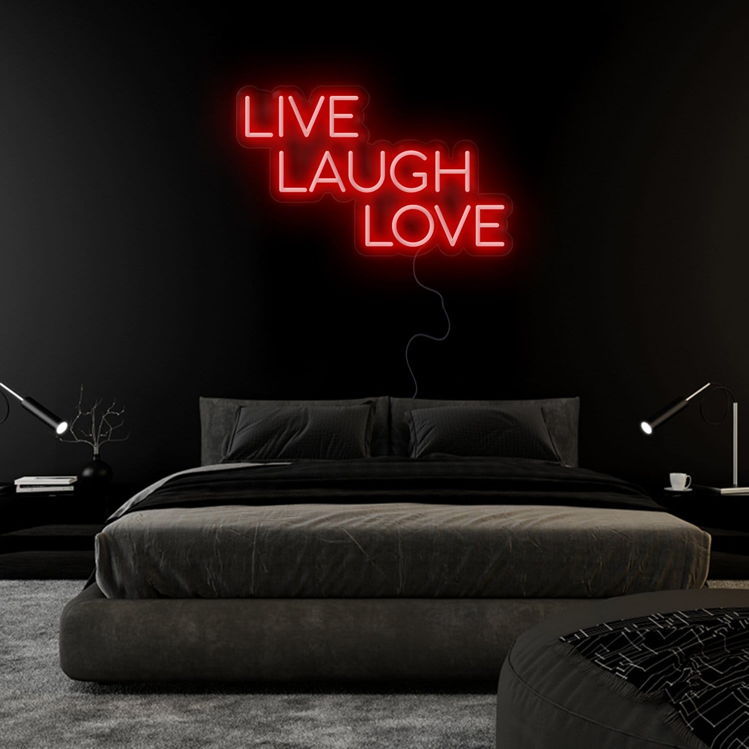 "Live Laugh Love" LED Neon Sign Schriftzug - NEONEVERGLOW