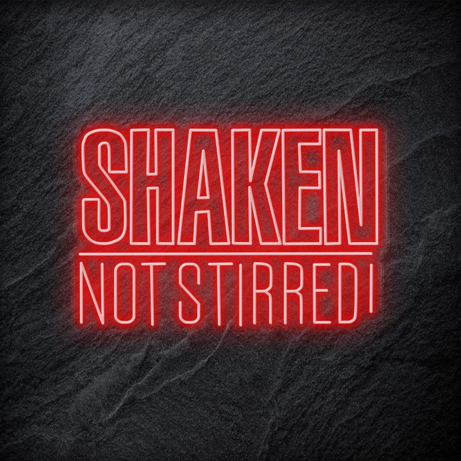 "Shaken Not Stirred" LED Neon Schriftzug - NEONEVERGLOW