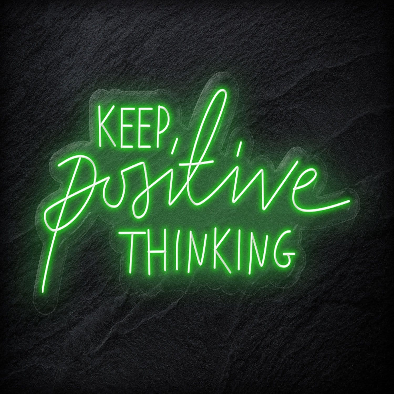 "Keep Positive Thinking" LED Neonschild Sign - NEONEVERGLOW