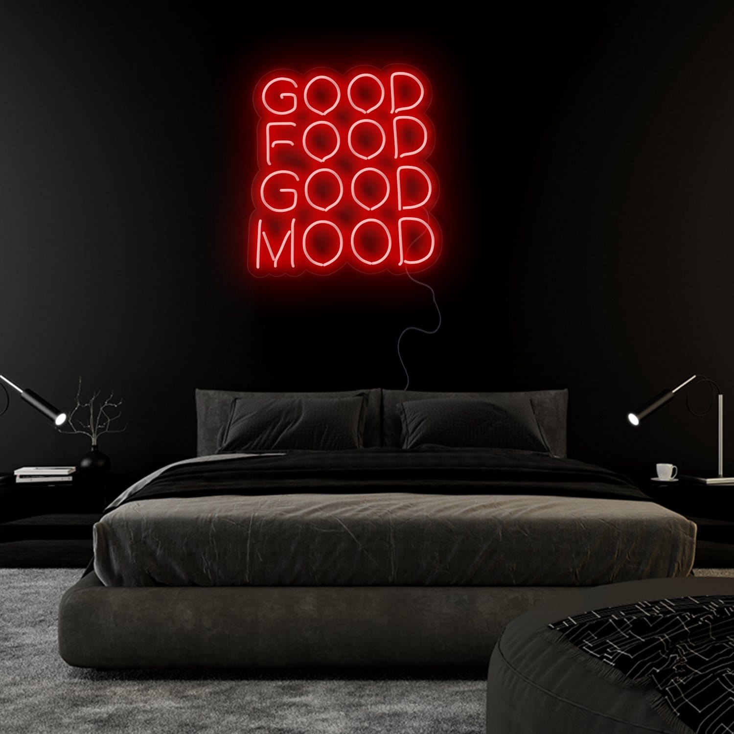 "Good Food Good Mood" LED Neon Sign Schriftzug - NEONEVERGLOW