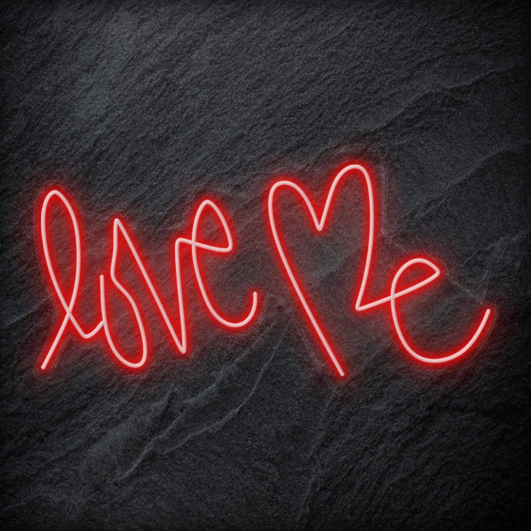 "Love Me " LED  Neon Schriftzug Sign - NEONEVERGLOW