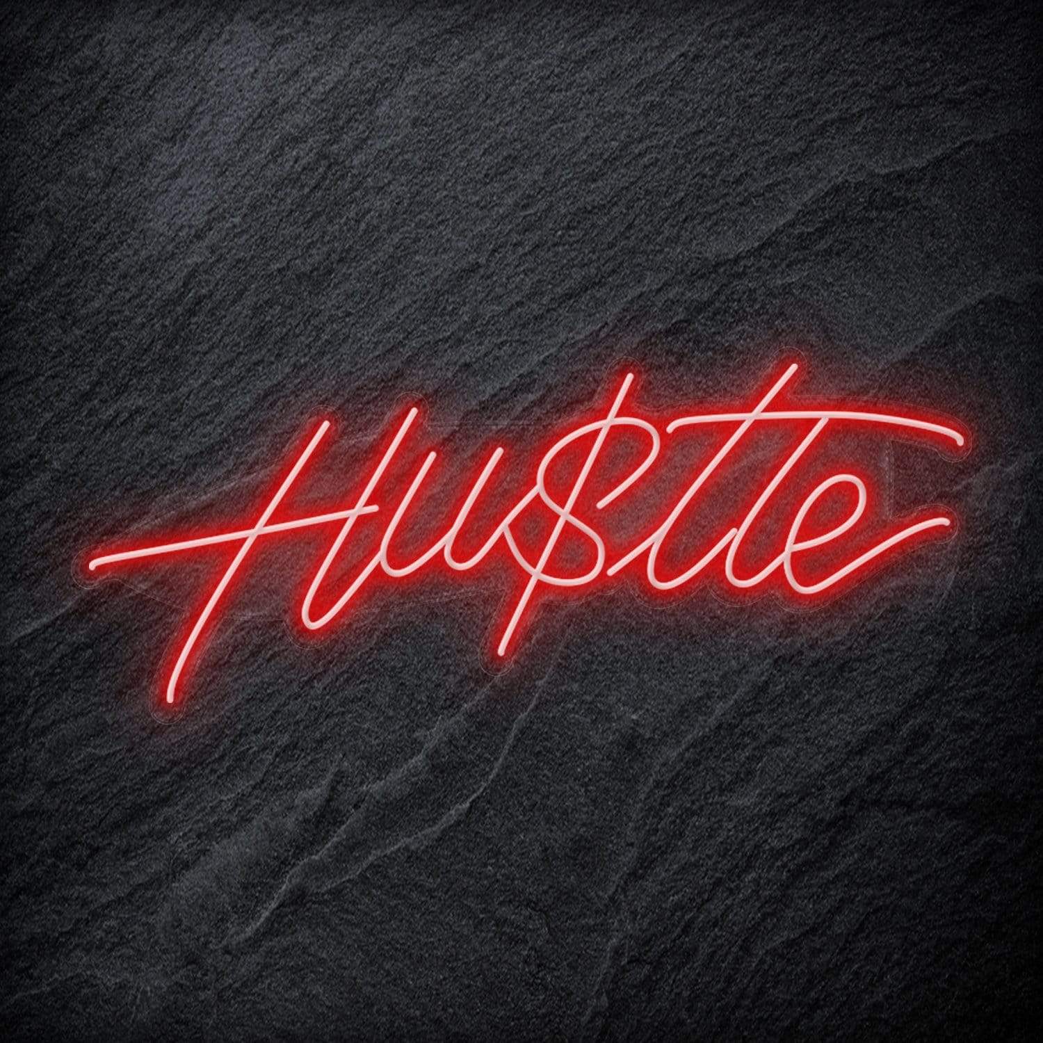 "Hustle" LED Neon Schriftzug Sign - NEONEVERGLOW