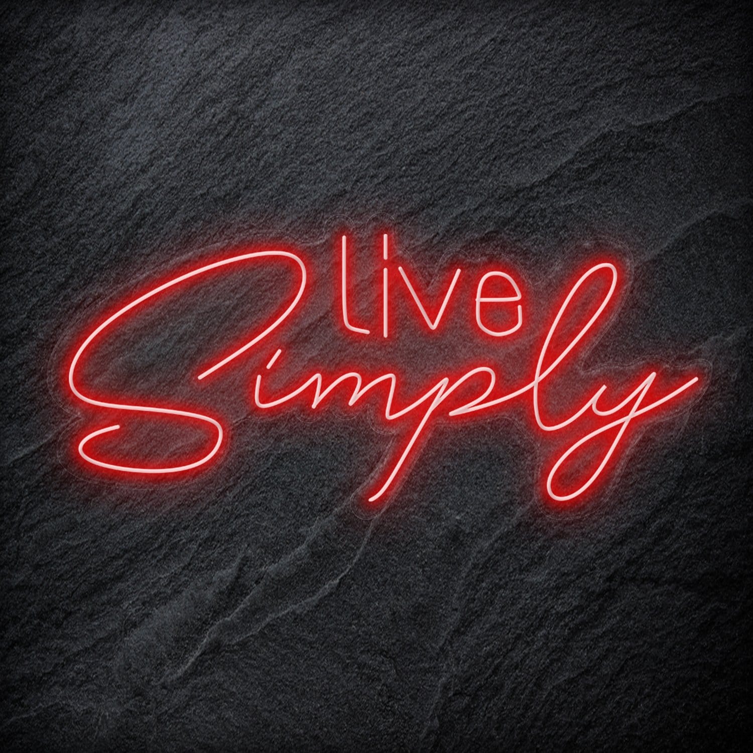 "Live Simply" LED Neon Schriftzug - NEONEVERGLOW