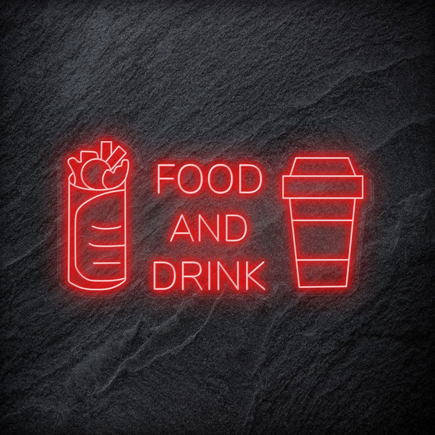 "Food and Drink" LED Neonschild - NEONEVERGLOW