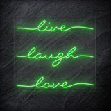 "Live Laugh Love" LED Neon Schriftzug - NEONEVERGLOW