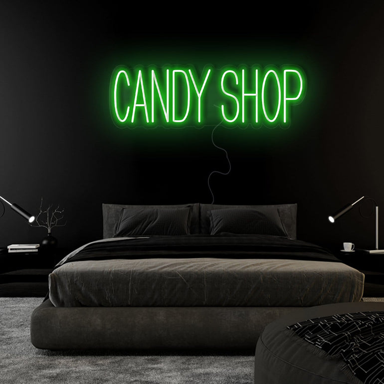 "Candy Shop" LED Neon Sign Schriftzug - NEONEVERGLOW