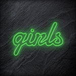 "Girls" LED Neon Schrifzug - NEONEVERGLOW