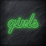 "Girls" LED Neon Schrifzug - NEONEVERGLOW