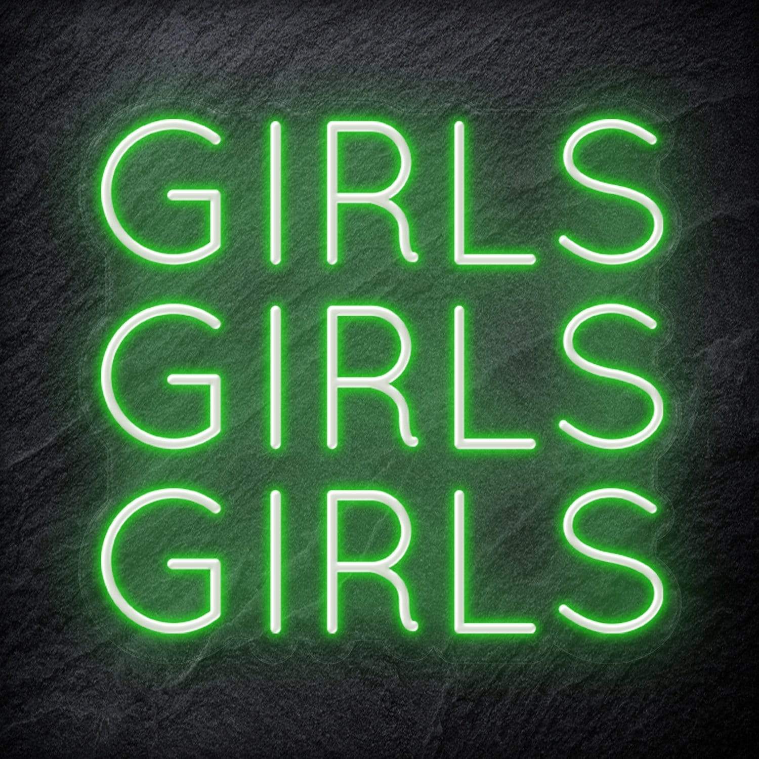 "Girls Girls Girls" LED Neon Schriftzug - NEONEVERGLOW