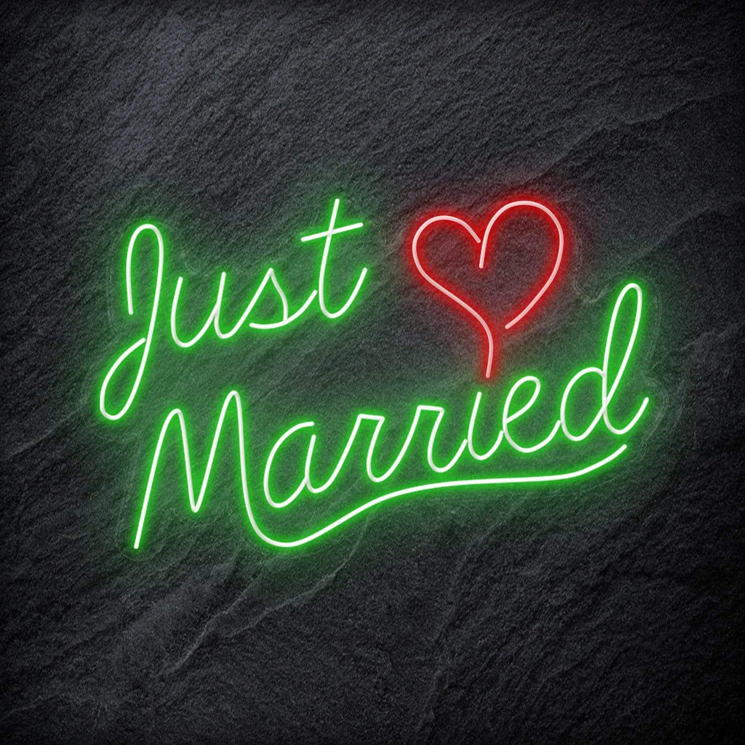"Just Married" LED Neon Schriftzug - NEONEVERGLOW