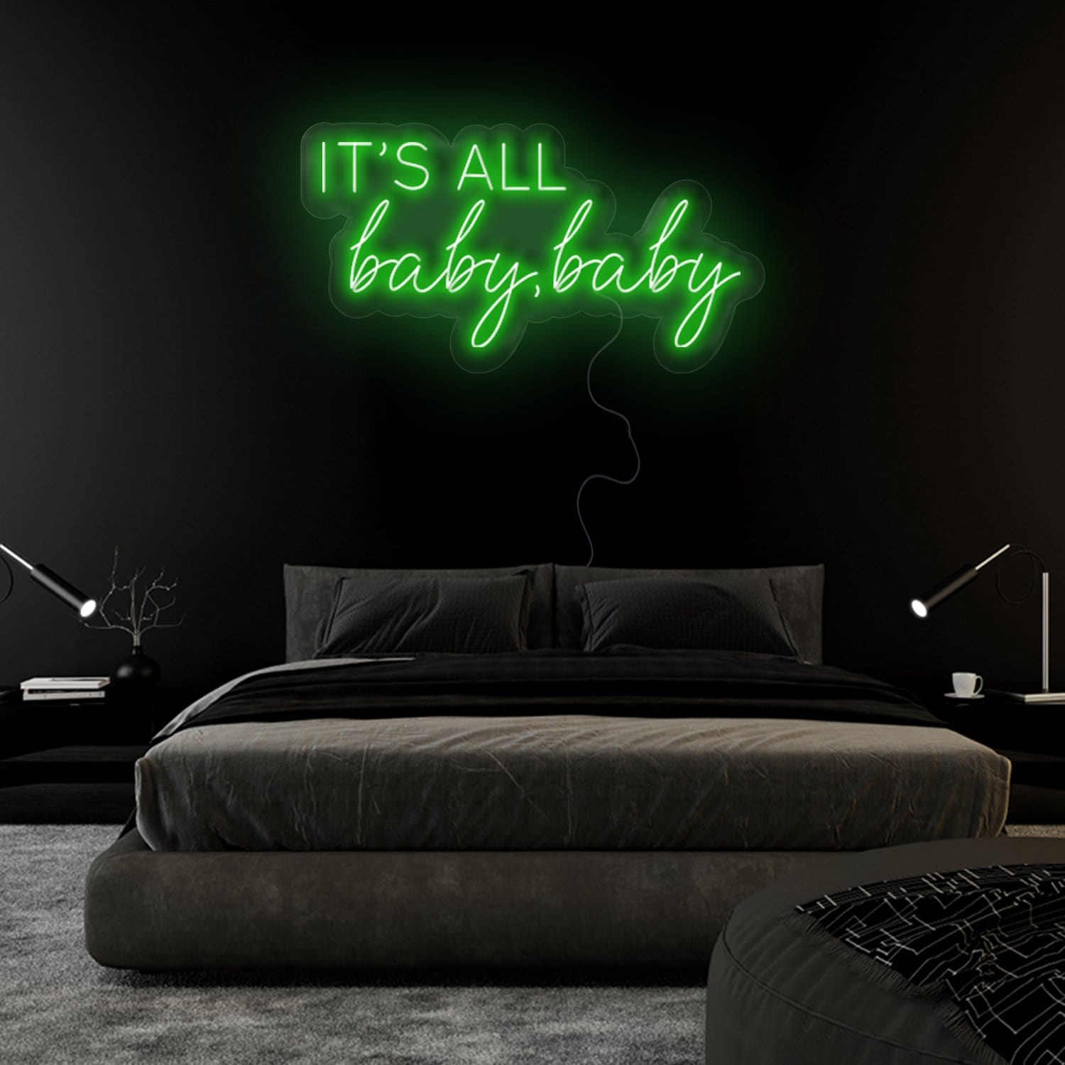 "It´s All Baby,Baby" LED Neonschild Sign - NEONEVERGLOW