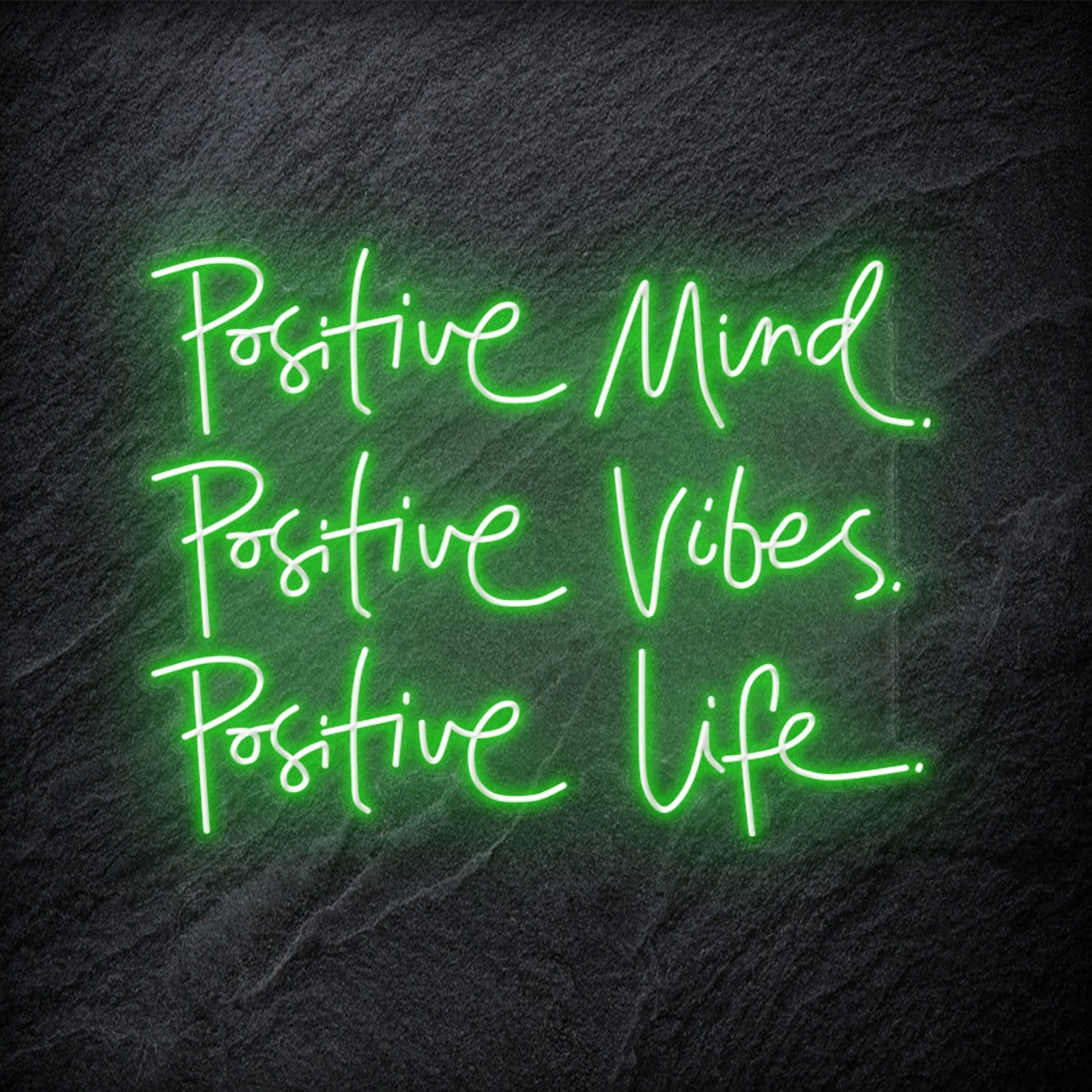 "Positive Mind Posiitve Vibes" LED Neon Schriftzug - NEONEVERGLOW