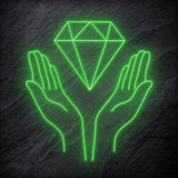 "Diamand" LED Neonschild - NEONEVERGLOW