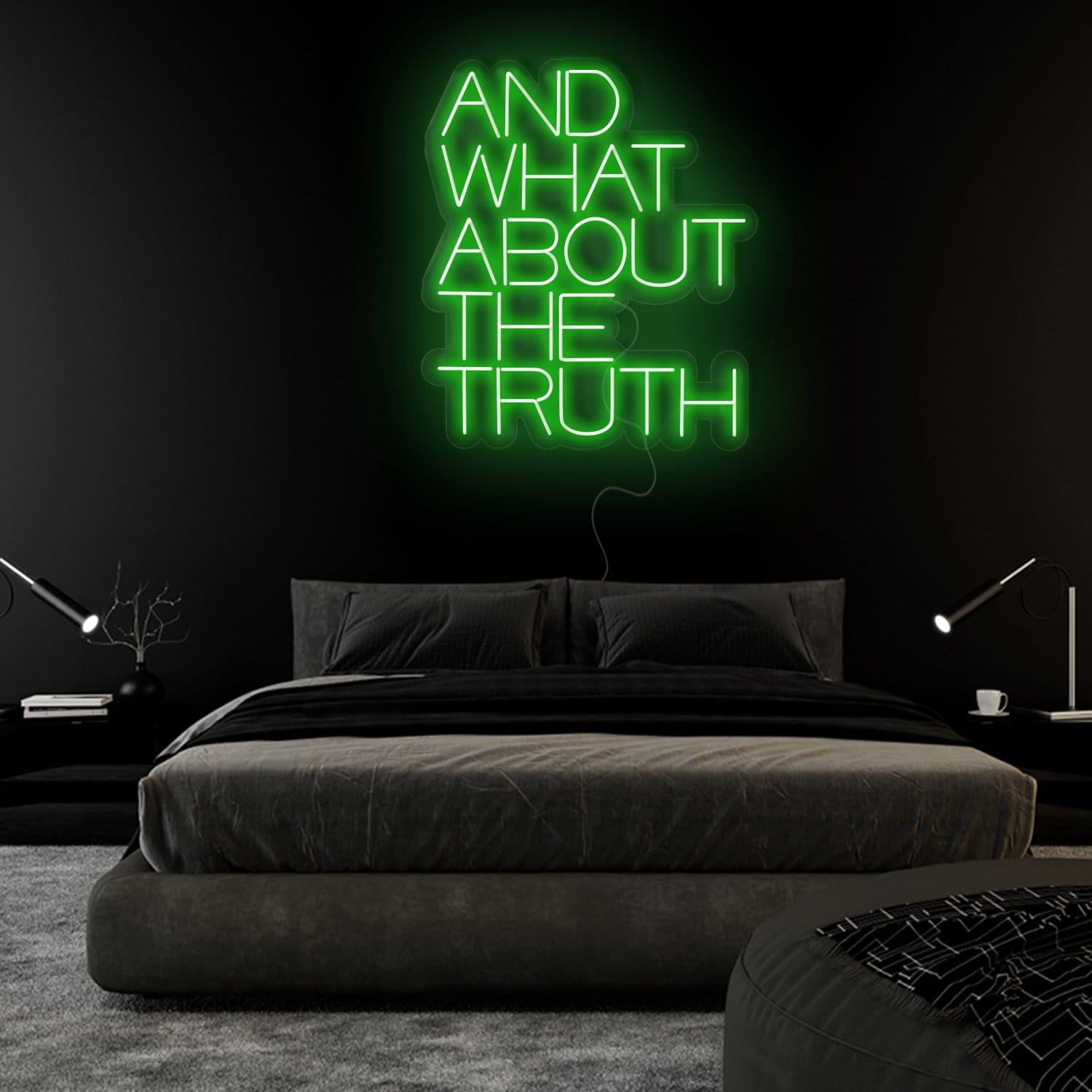 "And What About The Truth" LED Neonschild Sign Schriftzug - NEONEVERGLOW