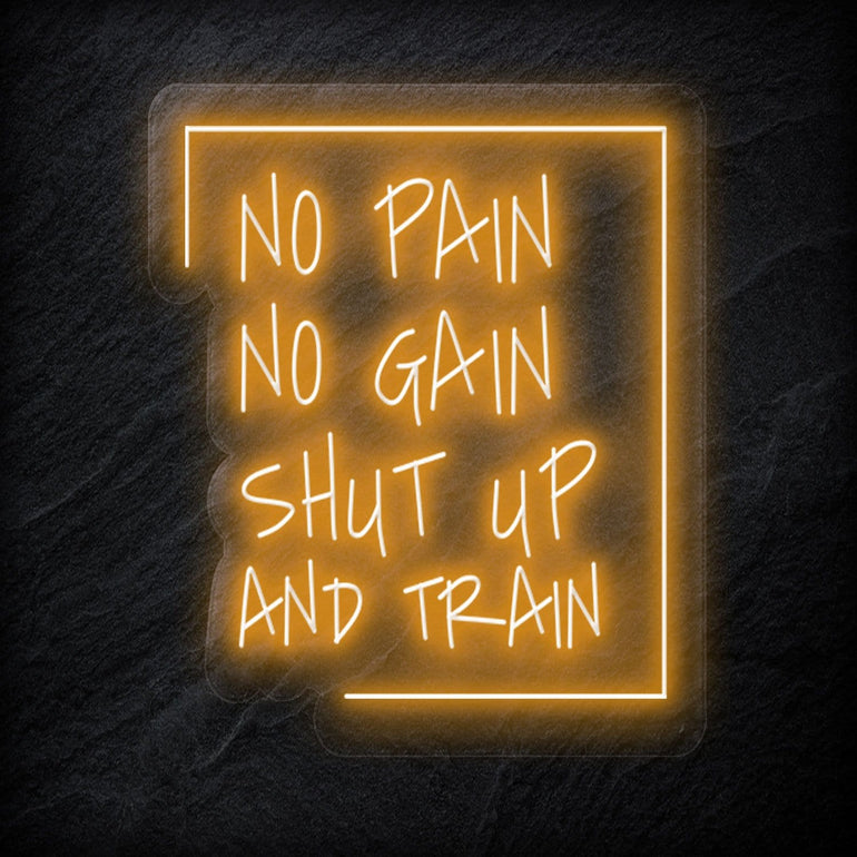 "No Pain No Gain " LED Neonschild Sign - NEONEVERGLOW