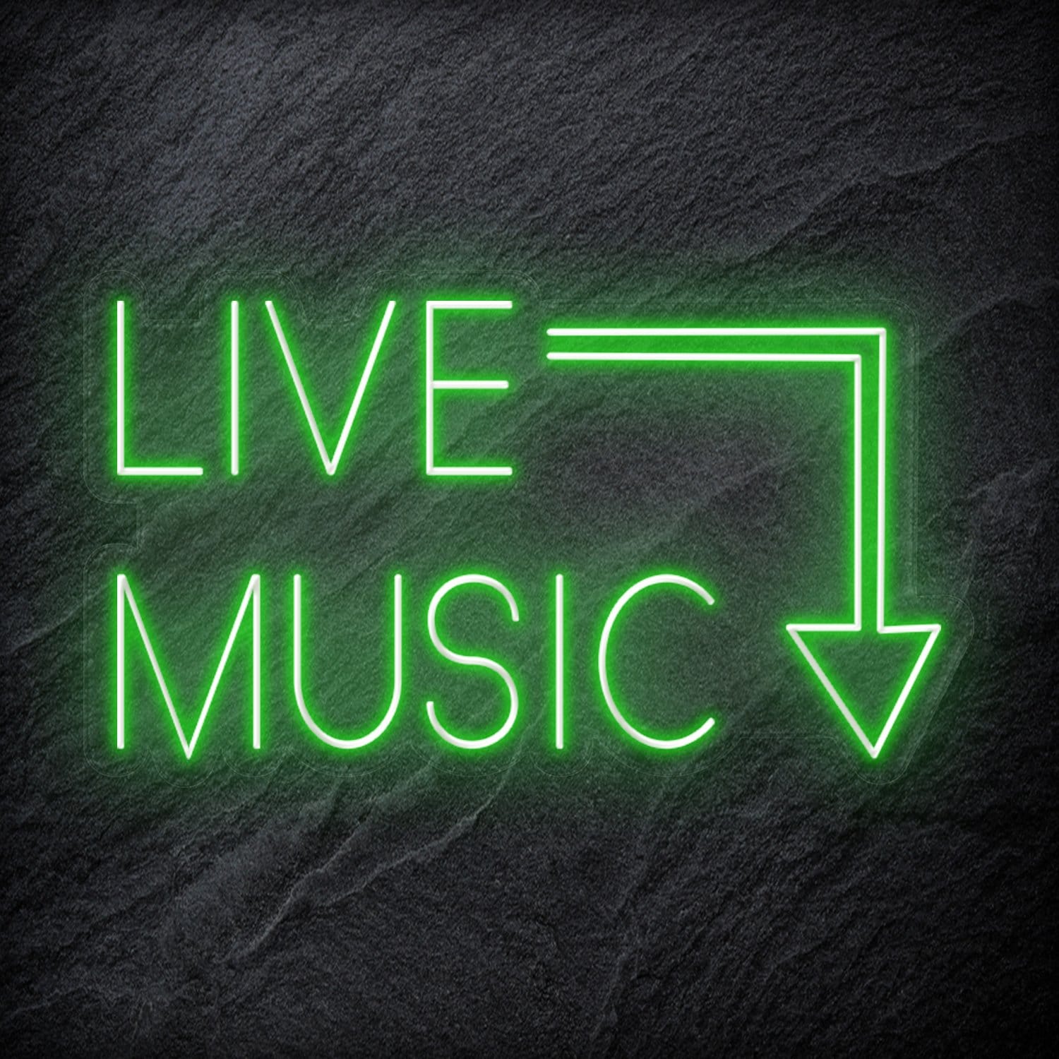 "Live Music" LED Neonschild Sign Schriftzug - NEONEVERGLOW