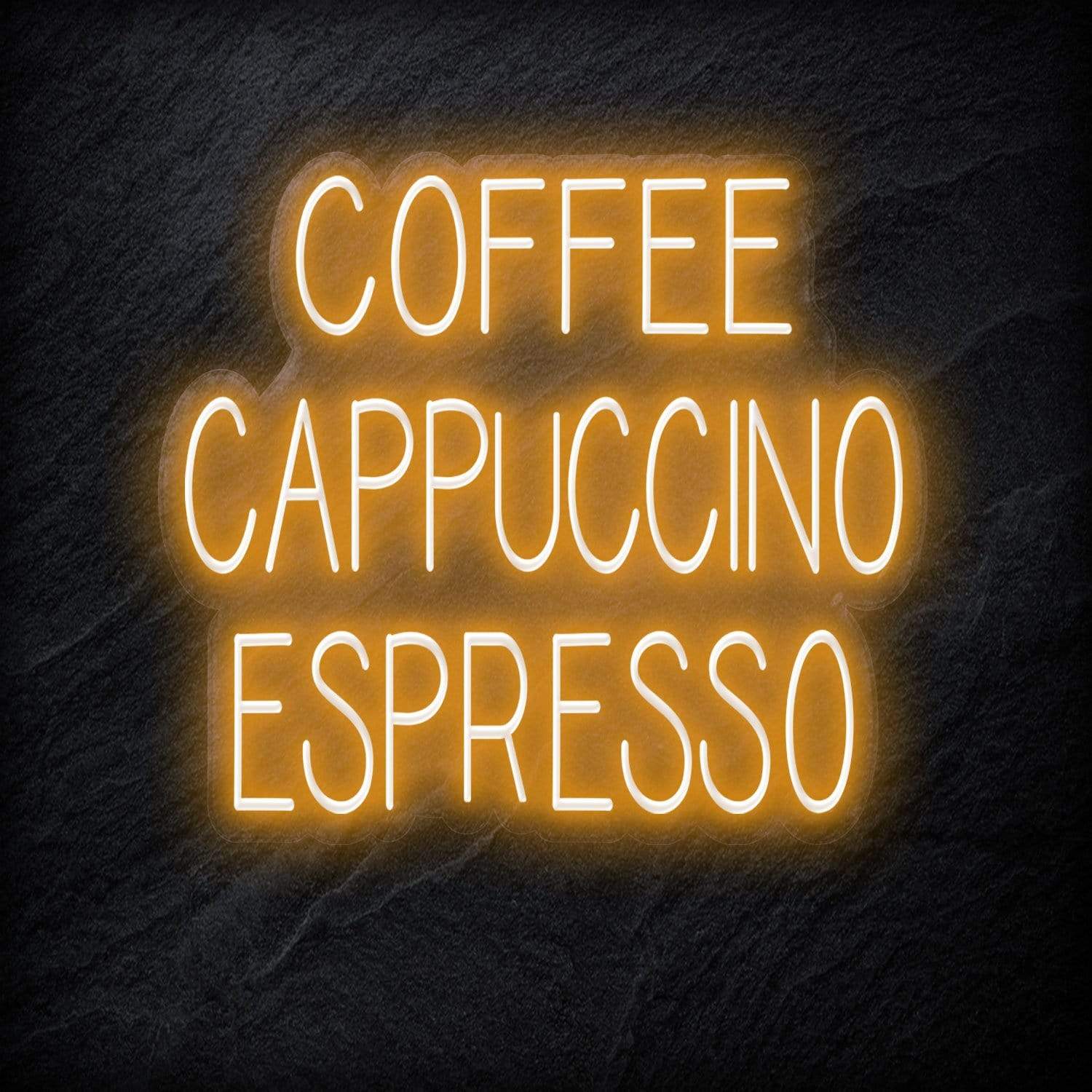 "Coffee Cappuccino Espresso" LED Neon Schriftzug - NEONEVERGLOW